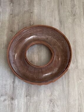 Longaberger Brown Round Decorative Wall Basket